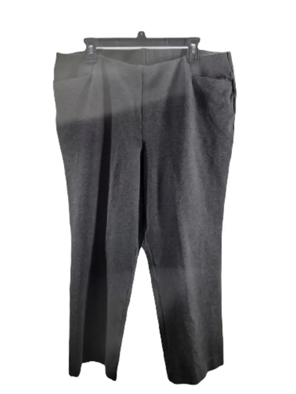 Investments Gray Flat Front Straight Leg Chino Trouser Pants Women's Size XLS